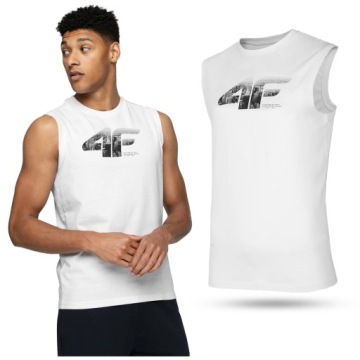 KOSZULKA MĘSKA 4F BEZ RĘKAWÓW BEZRĘKAWNIK BAWEŁNA TOP LIMITOWANA SS24M114