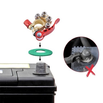 КЛЕММНЫЕ РАЗЪЕМЫ КЛЕММЫ АККУМУЛЯТОРНОЙ БАТАРЕИ ПОЛОЖИТЕЛЬНЫЙ ОТРИЦАТЕЛЬНЫЙ НАБОР ИЗ 2 ШТ.