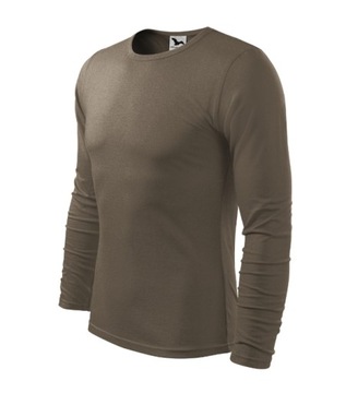 KOSZULKA MĘSKA ZDŁUGIM RĘKAWEM MALFINI FIT-T LS 119 160G ARMY M
