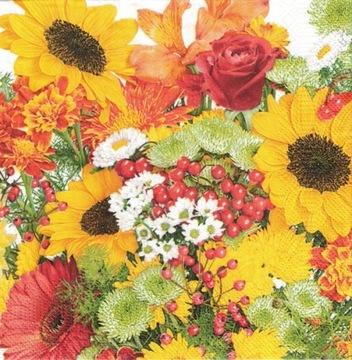 Papierowa SERWETKA Decoupage LETNI BUKIET 1szt