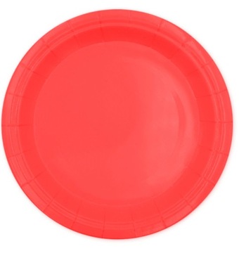 TALERZYKI PAPIEROWE CZERWONE dekoracja tort 6sz PP