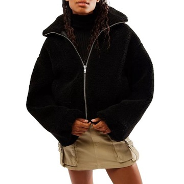 Newly Women Winter Jacket Black Casual Long Sleeve