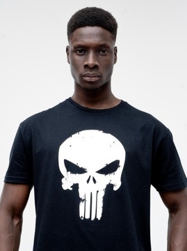 T-SHIRT MĘSKI PUNISHER Koszulka Z Krótkim Rękawem Męska PUNISHER Czarna XXL