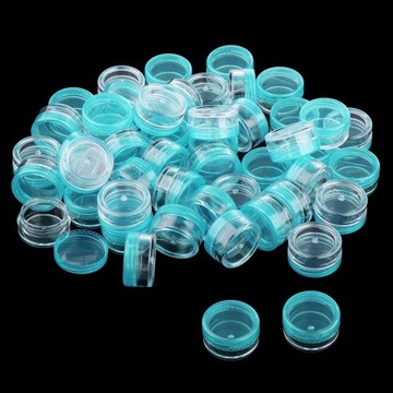 50 paczek plastikowych słoików do różu Przenośne maści zielone