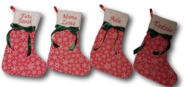 Skarpeta na święta dekoracyjna na kominek imię