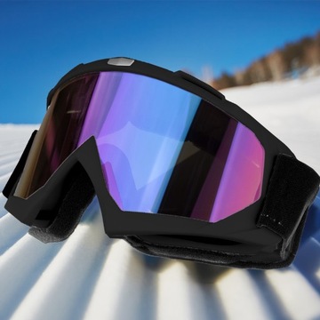 Gogle Narciarskie Okulary Na Narty Snowboard + Etui Pokrowiec ZESTAW