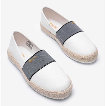 Białe Tkanina Buty Espadryle Big Star r.38