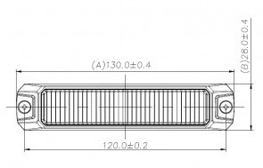 МИГАЮЩАЯ ЛАМПА 6 СВЕТОДИОДОВ ЖЕЛТЫЙ СТРОБОСКОП