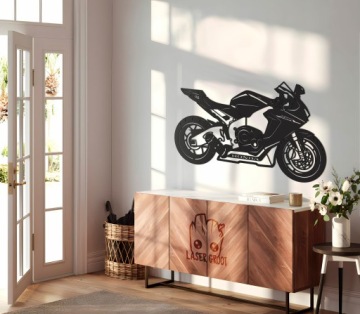 Деревянная картина 3D Honda CBR мотоцикл украшения подарок светодиодный ночник XL