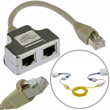 LAN RJ45 2xRJ45 FTP-сплиттер-адаптер