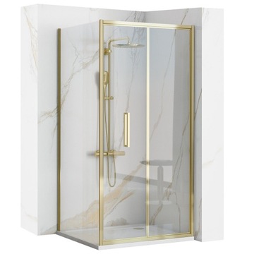 KABINA PRYSZNICOWA SKŁADANA RAPID FOLD GOLD 90x90
