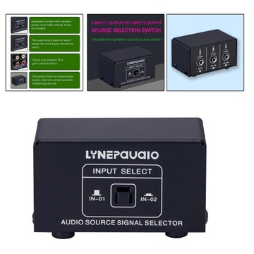 2 в 1 1 дюйм 3,5-мм переключатель источника аудиосигнала
