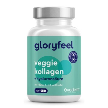 KWAS HIALURONOWY 525 mg zdrowa skóra paznokcie vegan 90 kapsułek gloryfeel