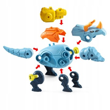 Конструктор ДИНОЗАВРЫ для скручивания блоков аккумуляторных отверток