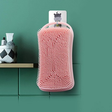 Силиконовый скруббер для тела, массажер для кожи головы Body Pink
