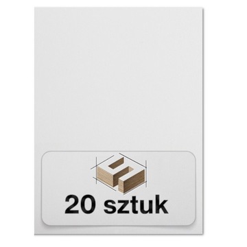 FORMATKA 3mm HDF BIAŁA DO LASERA CNC GRAWER 21x29,7cm 210x297mm A4 - 10 szt