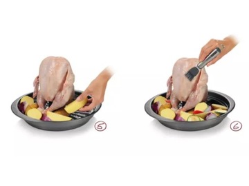 Жаровня для курицы на подставке, диаметр 33 см.