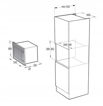 Комплект GORENJE для духовки с функцией пара BPSA6747A08BG + микроволновая печь BM251SG2BG