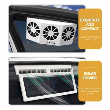 Klimatyzator samochodowy z wentylatorem słonecznym