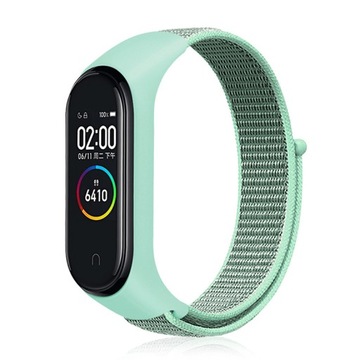 OPASKA PASEK DO XIAOMI MI BAND 6 5 4 3 NYLONOWA MIĘTOWA KOLORY