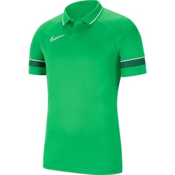 Y3239 Koszulka Nike krótki rękaw Nike Men DF Academy 21 SS Polo Green S