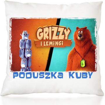 PODUSZKA GRIZZY I LEMINGI + IMIĘ SUPER PREZENT