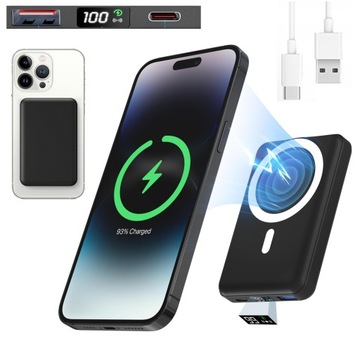 ИНДУКТИВНЫЙ POWERBANK ДЛЯ IPHONE 12 13 14 15 MINI WIRELESS 10000 мАч