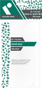 KOSZULKI NA KARTY REBEL FRENCH TAROT 61x112mm OCHRONNE 100 sztuk