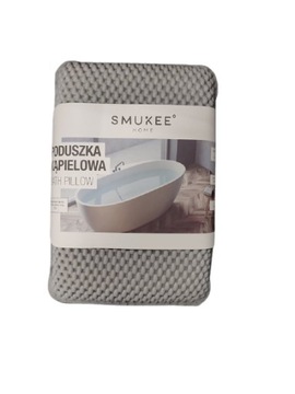 Poduszka kąpielowa DO WANNY SZARA Smukee szara 29 x 20 cm