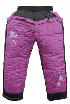 104/110 БРЮКИ ЗИМНИЕ ТЕПЛЫЕ ДЛЯ ДЕВОЧЕК розовые