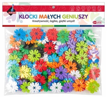 Klocki kwiatki 80 el. ASKATO Mały Geniusz 06236