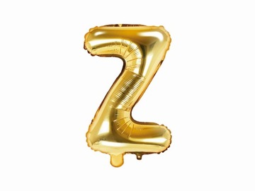 Balon foliowy zlitera Z złoty 35cm 1szt FB2M-Z-019