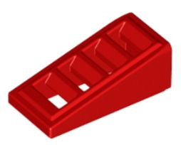 LEGO 1X2 ГРИЛЬ, КРАСНЫЙ СЛОТ 61409 — 2 ШТ.