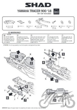 Задняя рамка корпуса Shad для Yamaha Tracer 900 850
