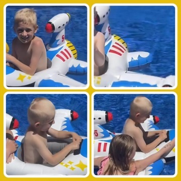 НАДУВНОЙ МАТРАС САМОЛЕТ POINTON ДЛЯ ДЕТЕЙ У ВОДЫ У БАССЕЙНА LIFEBUY
