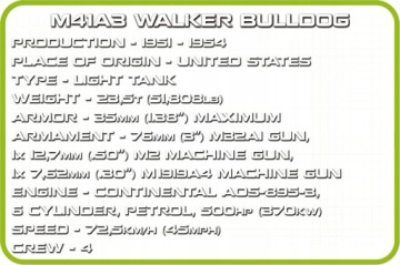 COBI 2239 AMERICAN TANK M41A3 WALKER BULLDOG