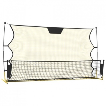 Rebounder piłkarski, czarno-żółty, 183x85x120 cm,