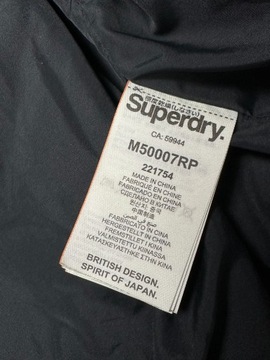 SUPERDRY Kurtka Przejściówka Męska Pikowana Logowana na Ramieniu r. L