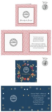 Корпоративная рождественская открытка - логотип + конверт