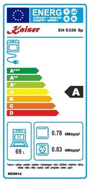 Комплект Встраиваемая электрическая духовка + газовая плита 86см, 79л, Kaiser EH 6326 SP + KCG 9386