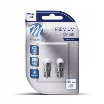 OSRAM LED 2SZT M-TECH 12V W5W biała