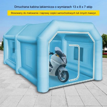 Nadmuchiwany namiot lakierniczy kabina 4 x 2,5 x 2,2 m +dmuchawa