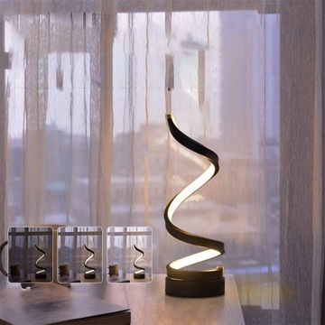 ELEGANCKA NOWOCZESNA LAMPA STOŁOWA LED 3 KOLOR REGULOWANA JASNOŚĆ DO SALONU
