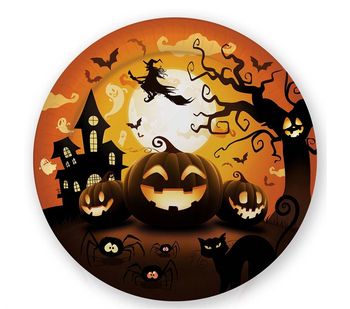 Dynia nawiedzona TALERZE 23cm 6szt na Halloween