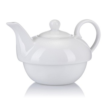 БАЗОВЫЙ КУВШИН С ЧАШКОЙ ДЛЯ ОДНОГО БЕЛЫЙ 350МЛ