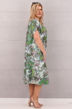 ВОЗДУШНОЕ ПЛАТЬЕ НА ЛЕТО, БОЛЬШИХ РАЗМЕРОВ, ПЛЯЖНЫЙ УЗОР, ПРОСТОЕ, СВОБОДНОЕ, ЛЕГКОЕ.