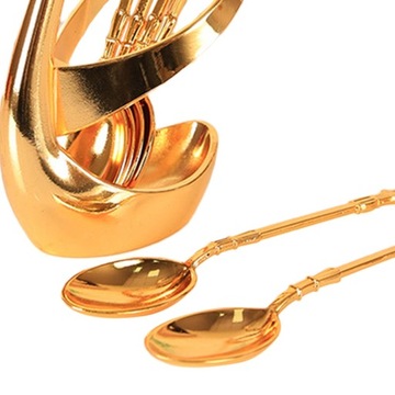 Zestaw sztućców Creative Swan Holder Option6 Gold A