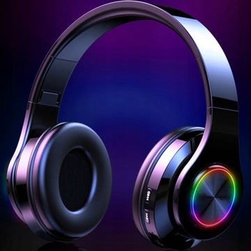 БЕСПРОВОДНЫЕ НАУШНИКИ B39 С МИКРОФОНОМ BLUETOOTH RGB