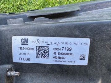 OPEL ASTRA 5 V K PRAVÁ SVĚTLO PŘEDNÍ ČOČKOVÁ + LED 39047199