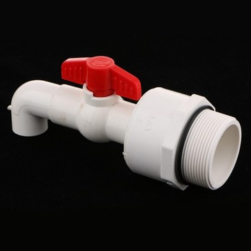 90 stopni UPVC Ton Barrel Wymiana Outlet Tap Kran do wody olejowej 25mm